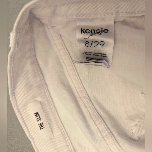 Kensie White Stretch Women's Jeans Vintage Luxe size 8 / 29 High Rise - Picture 4 of 10